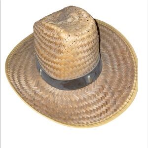 Natural straw western hat